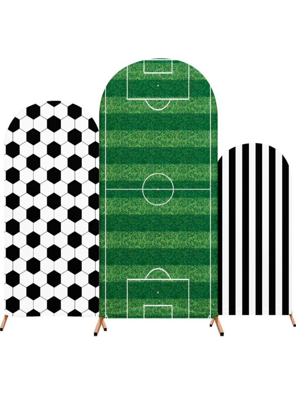 3 Pcs Soccer Arch Backdrop Cover for Party Decor, Photo Booth & Events